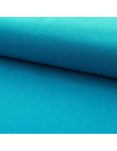 Half-panama cotton canvas fabric - Turquoise blue