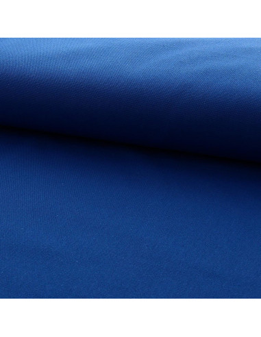 Half-basket cotton canvas fabric - Cobalt blue