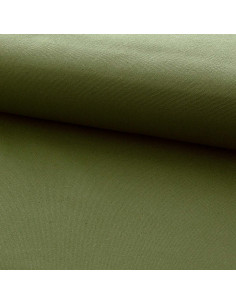 Moss green half-basket weave cotton canvas fabric