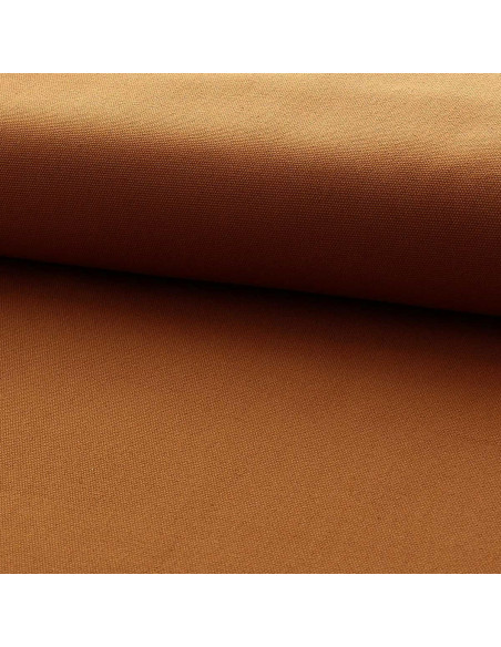 Half-basket weave cotton canvas fabric - Ochre yellow