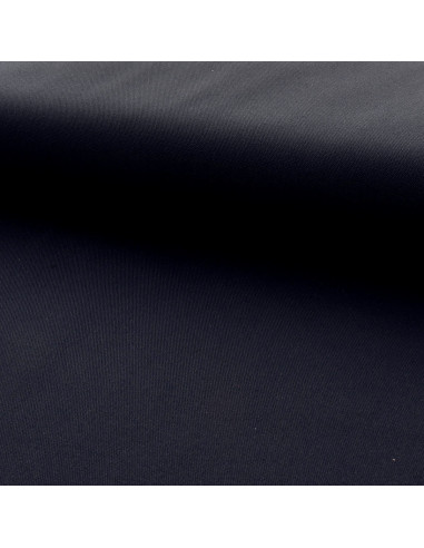 Half-panama cotton canvas fabric - Navy blue