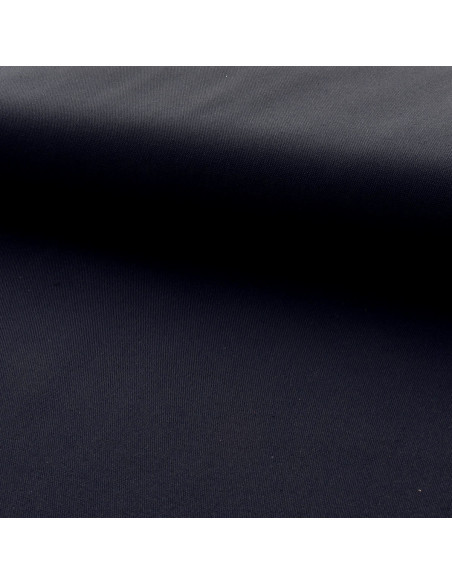 Half-panama cotton canvas fabric - Navy blue