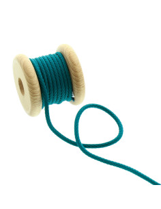 Round cord anorak - Teal blue