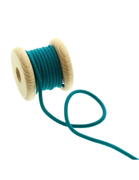 Round cord anorak - Teal blue