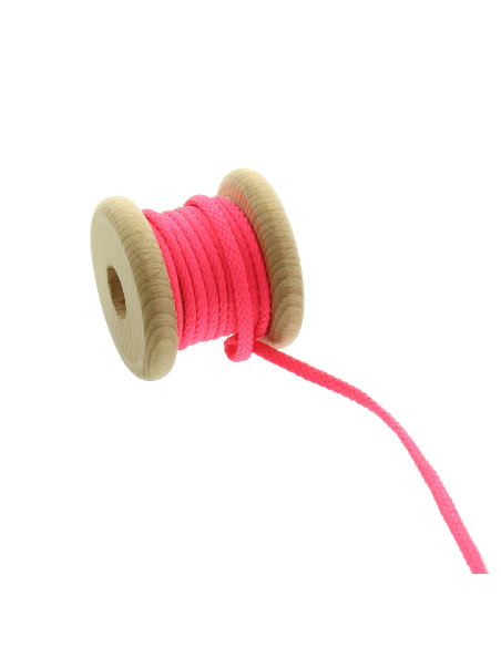 Round anorak drawstring - Neon pink