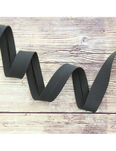 Organic cotton bias - Anthracite gray