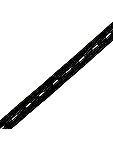 Buttonhole elastic for children - Black