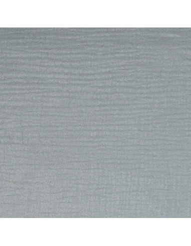 Iridescent glitter double gauze cotton fabric - Pearl gray