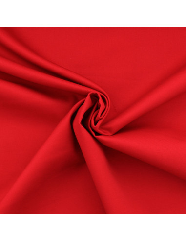 Polycotton gabardine fabric - Red