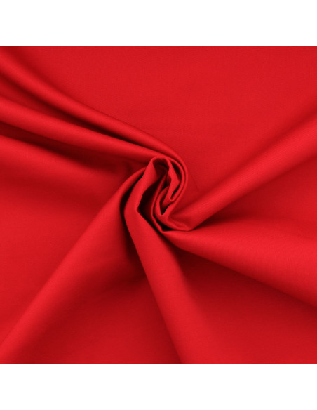 Polycotton gabardine fabric - Red