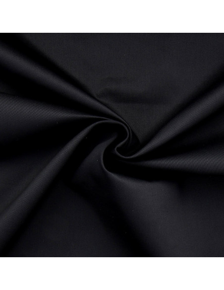 Polycotton gabardine fabric - Black