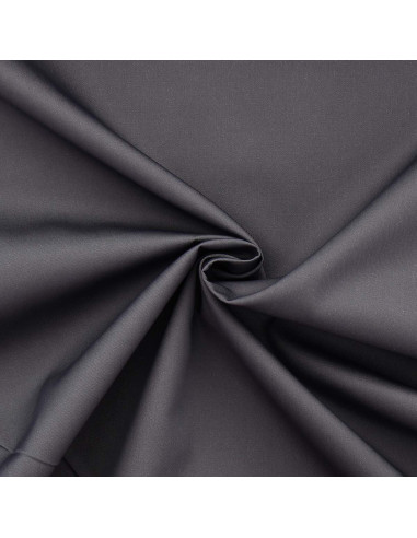 Polycotton gabardine fabric - Dark gray