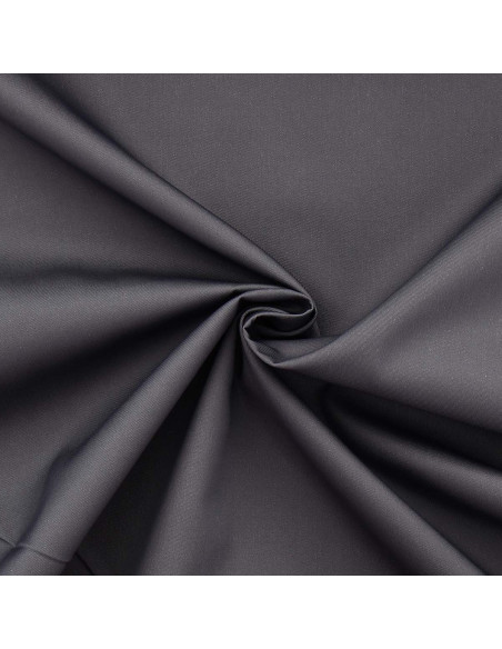 Polycotton gabardine fabric - Dark gray