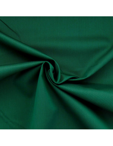 Dark green polycotton gabardine fabric