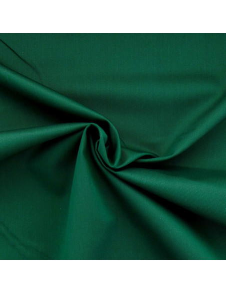 Dark green polycotton gabardine fabric