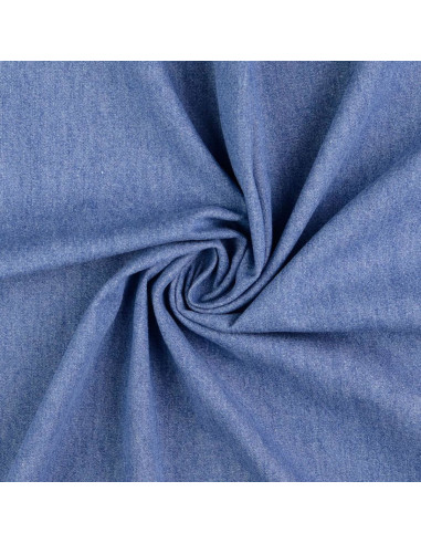 Light blue lightweight cotton denim fabric
