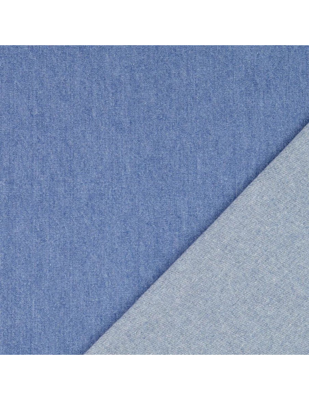 Light blue lightweight cotton denim fabric