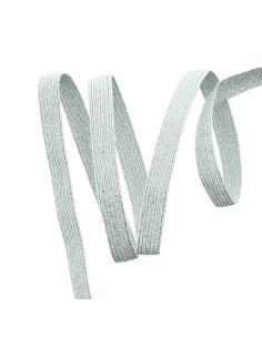 Silver elastic braid