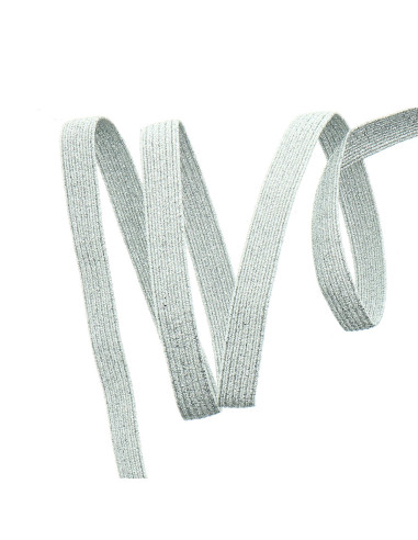 Silver elastic braid