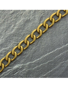 Flat aluminum chain 20 mm - Dark gold