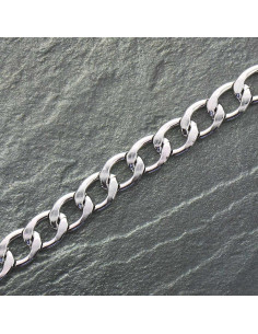 Flat aluminum chain 20 mm - Silver