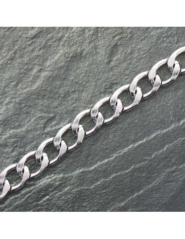 Flat aluminum chain 20 mm - Silver
