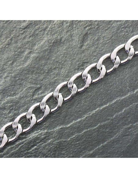 Flat aluminum chain 20 mm - Silver