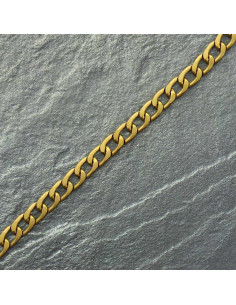 Flat aluminum chain 10 mm - Dark gold