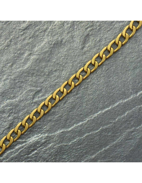 Flat aluminum chain 10 mm - Dark gold