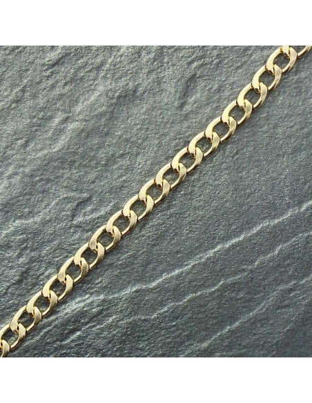 Flat aluminum chain 10 mm - Shiny gold
