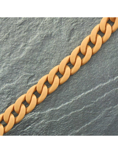 Flat acrylic chain 20 mm - Chamois