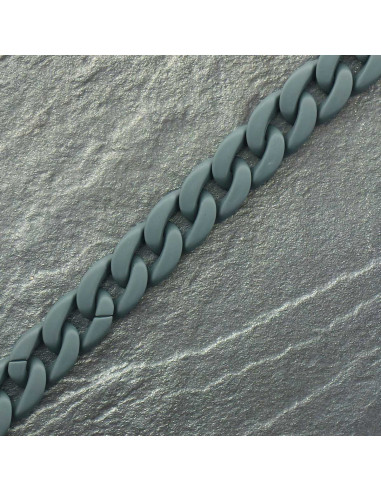 Flat acrylic chain 20 mm - Blue gray