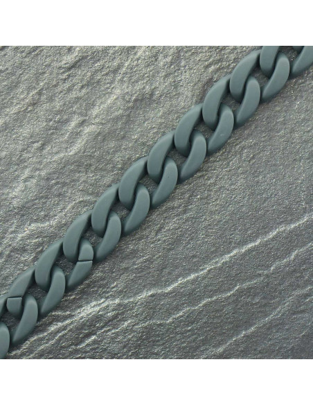 Flat acrylic chain 20 mm - Blue gray