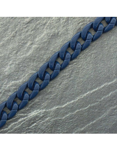 Flat acrylic chain 20 mm - Blue