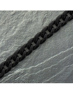 Flat acrylic chain 20 mm - Black