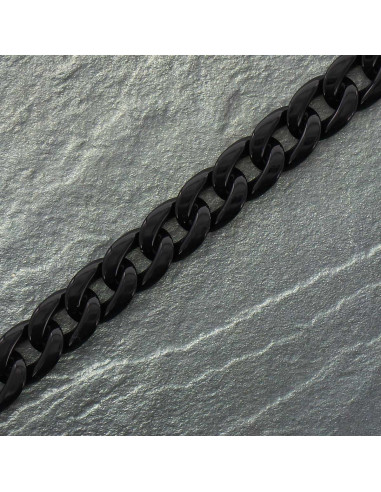 Flat acrylic chain 20 mm - Black