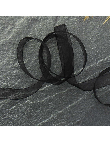Organza ribbon - Black