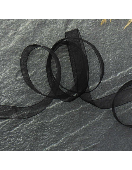 Organza ribbon - Black