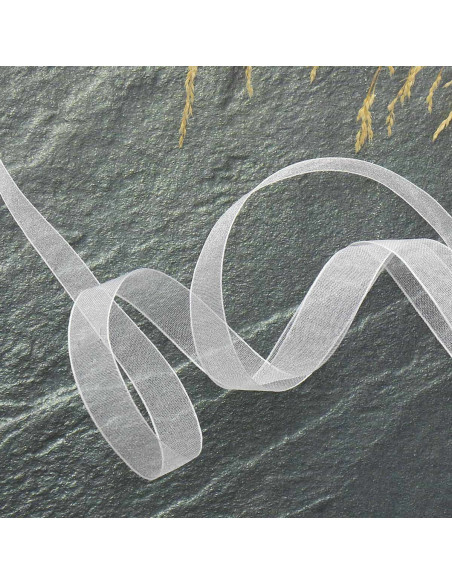 Organza ribbon - White