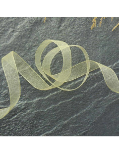 Organza ribbon - Straw yellow