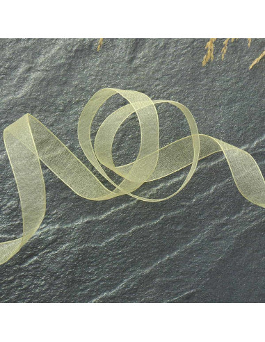Organza ribbon - Straw yellow