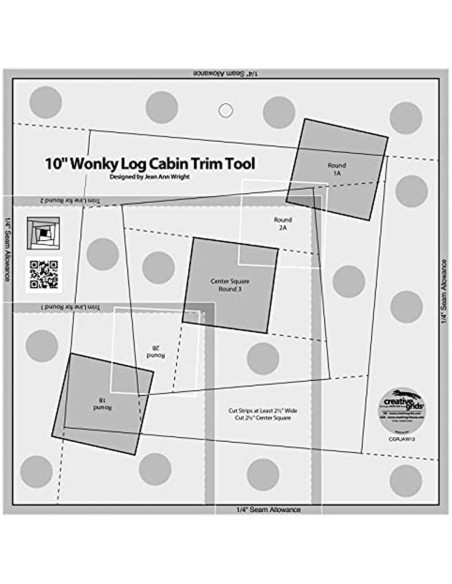 "10-Inch Wonky Log Cabin Trim Tool Creative Grids"
