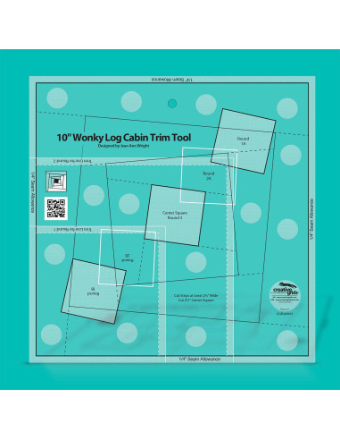 "10-Inch Wonky Log Cabin Trim Tool Creative Grids"