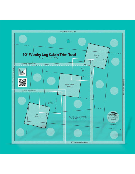 "10-Inch Wonky Log Cabin Trim Tool Creative Grids"