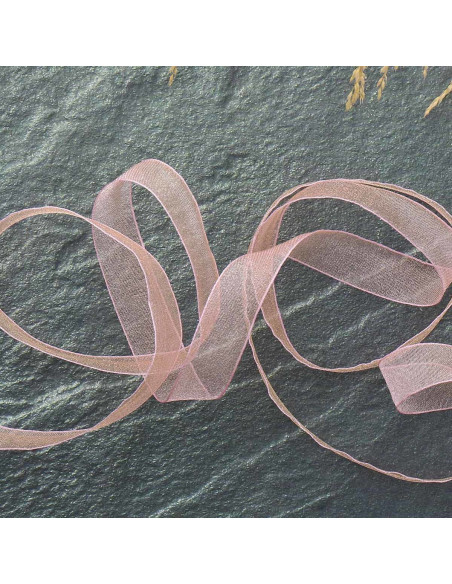 Light pink organza ribbon