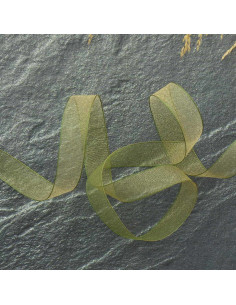 Organza ribbon - Khaki