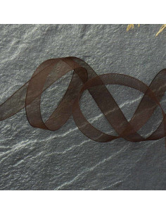 Organza ribbon - Brown