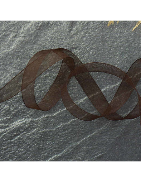 Organza ribbon - Brown