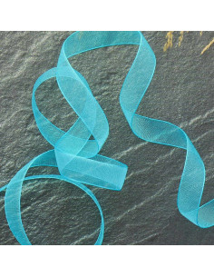 Organza ribbon - Turquoise blue