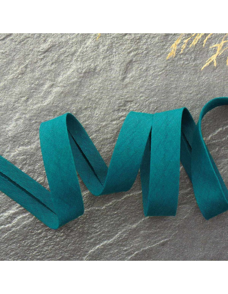 Double gauze bias - Petrol blue
